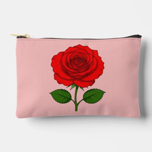 À Accessoires Pochette Rose Rouge (Recto)
