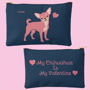 À Accessoires Pochette Saint-Valentin Chihuahua Rose Pastel, Nom