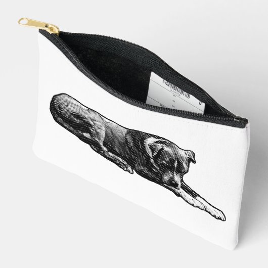 À Accessoires Pochette zip point rétro (Ouvrir)