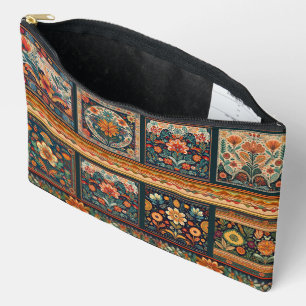 À Accessoires Pochette zippée d'art populaire