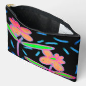 À Accessoires Pochette zippée Fleurs funky Art abstrait (Ouvrir)