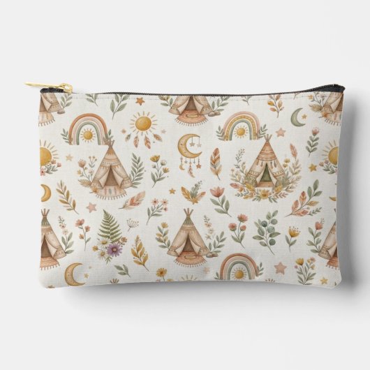 À Accessoires Pochette zippee multi-usage arc-en-ciel aquarelle (Recto)