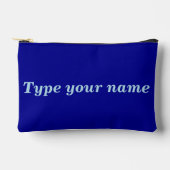 À Accessoires Votre nom sur pochette bleue (Recto)