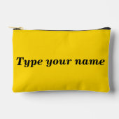À Accessoires Votre nom sur pochette jaune (Recto)