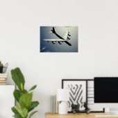 A B-52 Stratofort tijdens vlucht 2 Poster (Thuiskantoor)