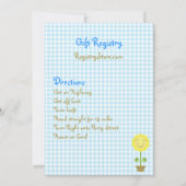 'A Baby is Blooming' Baby shower Uitnodiging - Bla (Achterkant)