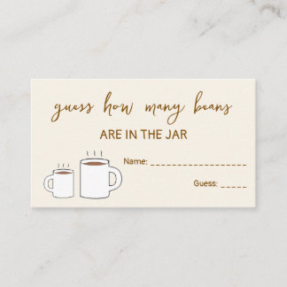 A Baby Is Brewing Baby Shower Guess How Many Beans Informatiekaartje