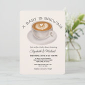 A Baby is Brewing Baby Shower Invitation (Debout devant)