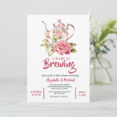 A Baby is Brewing Baby Shower Invitation (Debout devant)