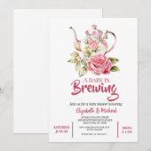 A Baby is Brewing Baby Shower Invitation (Devant / Derrière)