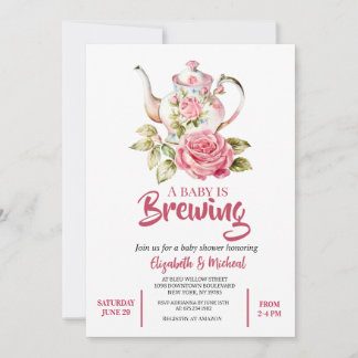 A Baby is Brewing Baby Shower Invitation Kaart