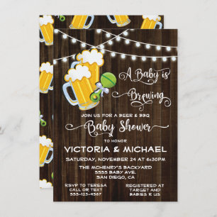 A Baby is Brewing Baby Shower Invitations Kaart