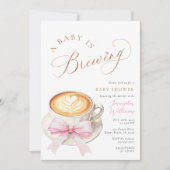 A Baby Is Brewing Coffee Baby Shower Invitation (Devant)