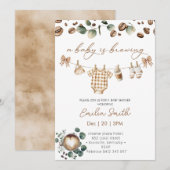 A Baby Is Brewing Coffee Baby Shower Kaart (Voorkant / Achterkant)