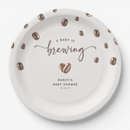 'a Baby is Brewing' Coffee Baby Shower Papieren Bordje