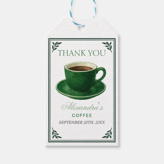 A Baby Is Brewing Coffee Cup Baby Shower Cadeaulabel (Voorkant)