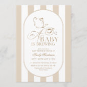 A Baby is Brewing Hand Drawn Baby Shower Kaart (Voorkant)