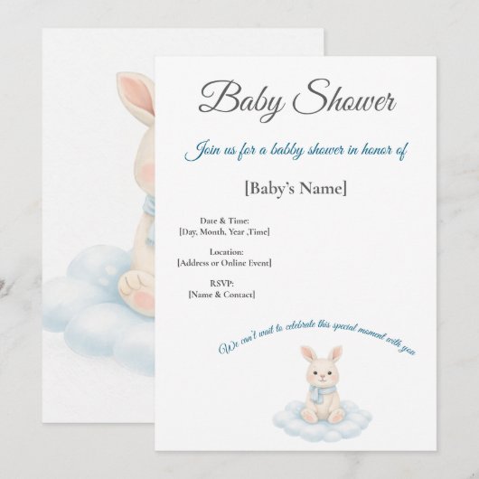 A Baby Shower to Celebrate Kaart (Voorkant / Achterkant)