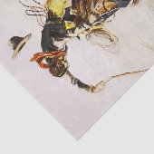 “A Bad Hoss” door Charles M Russell Tissuepapier (Detail)