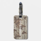 À Bagage Adventure Await mondiale map quote | étiquette de  (Dos Vertical)