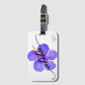 À Bagage Aloha étiquette pourpre de sac de ketmie (Devant Vertical)