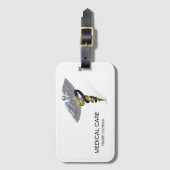 À Bagage Argent Médicale Caduceus Black Gold - étiquette de (Devant Vertical)