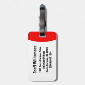 À Bagage Arrêter Mains d'avertissement nommé étiquette de b (Dos Vertical)