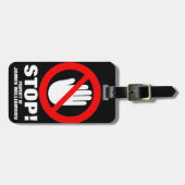 À Bagage Arrêter Mains d'avertissement nommé étiquette de b (Devant horizontal)