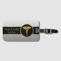 Caducée Médicale professionnel d'or - étiquette de