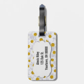 À Bagage collage marguerrier blanc avec étiquette biseautée (Dos Vertical)