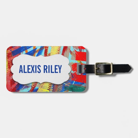 À Bagage Conception de peinture abstraite avec étiquette bi (Devant horizontal)