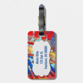 À Bagage Conception de peinture abstraite avec étiquette bi (Dos Vertical)