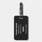 À Bagage Conserver le calme et passer le rhum étiquette de  (Dos Vertical)