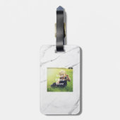 À Bagage Créez votre propre étiquette de marbre blanche de (Dos Vertical)