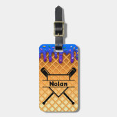 À Bagage Déchets de crème glacée de baseball étiquette de s (Devant Vertical)