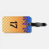 À Bagage Déchets de crème glacée de baseball étiquette de s (Dos horizontal)