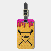 À Bagage Déchets de crème glacée de baseball étiquette de s (Devant Vertical)