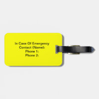 En cas d'urgence étiquette