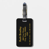 À Bagage Étiquette 3 Monogramme en verre de couleur (Dos Vertical)