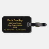 À Bagage Étiquette 3 Monogramme en verre de couleur (Dos horizontal)