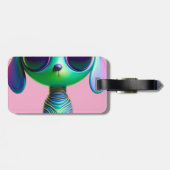 À Bagage Étiquette Alien de l'espace de la comique (Dos horizontal)