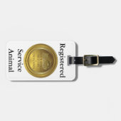 À Bagage Étiquette animale enregistrée de service (taille (Devant horizontal)