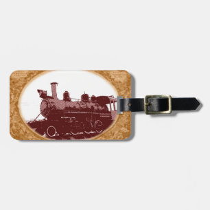 À Bagage Étiquette antique de sac de train