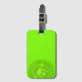 À Bagage Étiquette autorisée de sac de vert de pilote de (Devant Vertical)