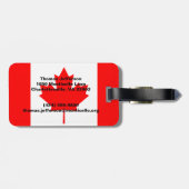 À Bagage Étiquette Canada bagages (Dos horizontal)