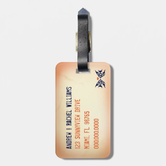 À Bagage Étiquette CANCUN (Dos Vertical)