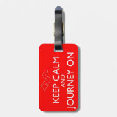 À Bagage Étiquette Conserver le calme et le voyage sur les (Dos Vertical)