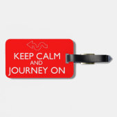 À Bagage Étiquette Conserver le calme et le voyage sur les (Dos horizontal)