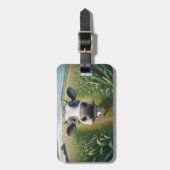 À Bagage Étiquette Curious Farm Cow Custom Luggage (Devant Vertical)