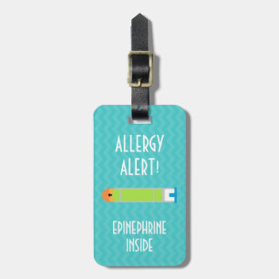 À Bagage Étiquette d'alerte d'allergie d'adrénaline pour la